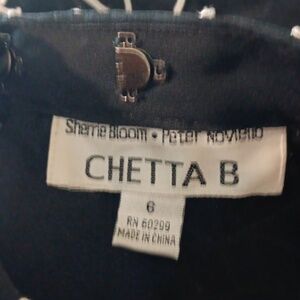 Sherrie Bloom - Peter Noviello Chetta B size 6 black and white floral skirt